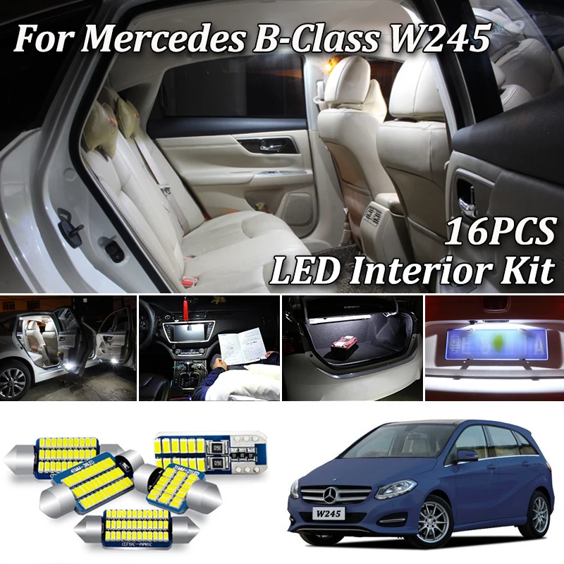 Комплект светодиодсветильник для Mercedes Benz B class W245 B150 B160 B170 B180 B200 (2005-2011) 16 шт. |