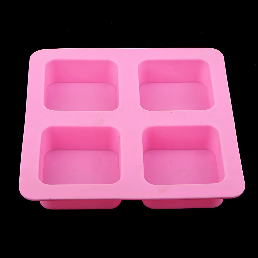 4 grids Silicone Soap Making Moulds DIY Chocolates Clay Resin Mould For Epoxy Resin Casting Candle Soap Art Crafts Making Tools