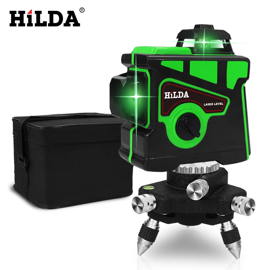 Laser Level 12 Lines 3D Level Self-Leveling 360 Horizontal And Vertical Cross Super Powerful Green Laser laser level