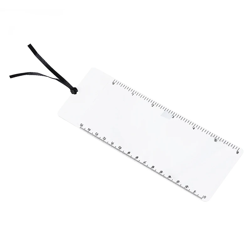 

GTBL Pocket Ruler Bookmark Magnifier Sheet Magnifying 3X Magnification