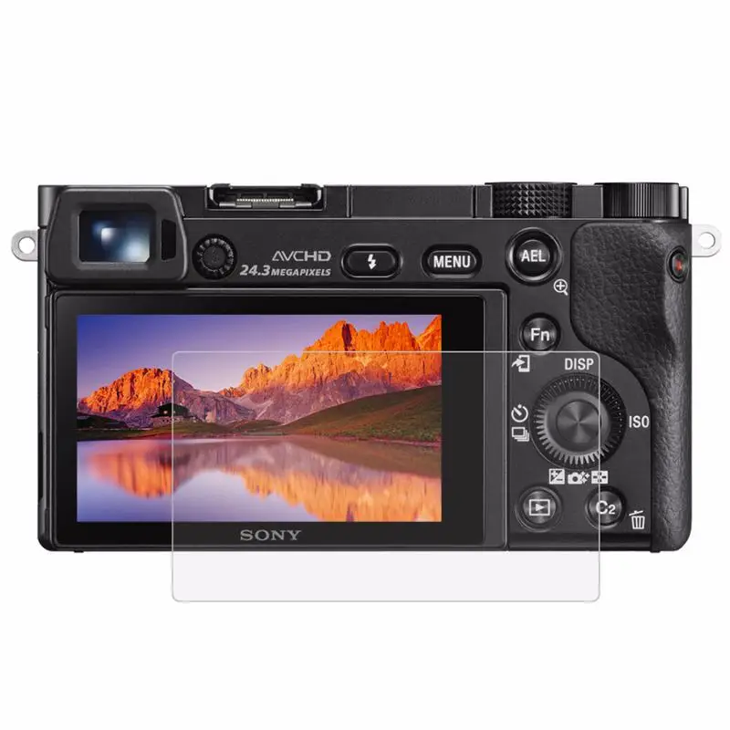 PULUZ для sony A6000/A6300/A6500 камера 2.5D 0,3 мм изогнутые края 9H твердость поверхности закаленное стекло ЖК-экран протектор