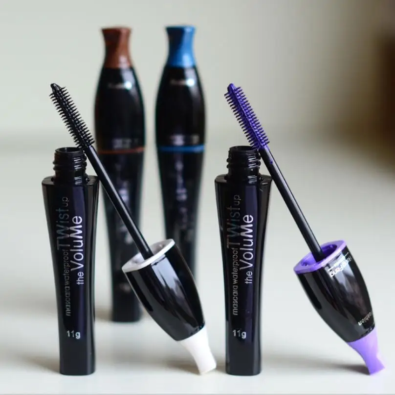 

New Mascara Long Lasting Multicolour Eye Makeup Black Brown Purple Blue Long Not Blooming Lengthen Easy Remove Eyelashes T0663