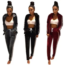 Strong Pullover Hoodie Women Velvet Tracksuit Polyester Fiber Outdoor Women'S Hooded Sportswear Sportswear Women Suit Cardigan