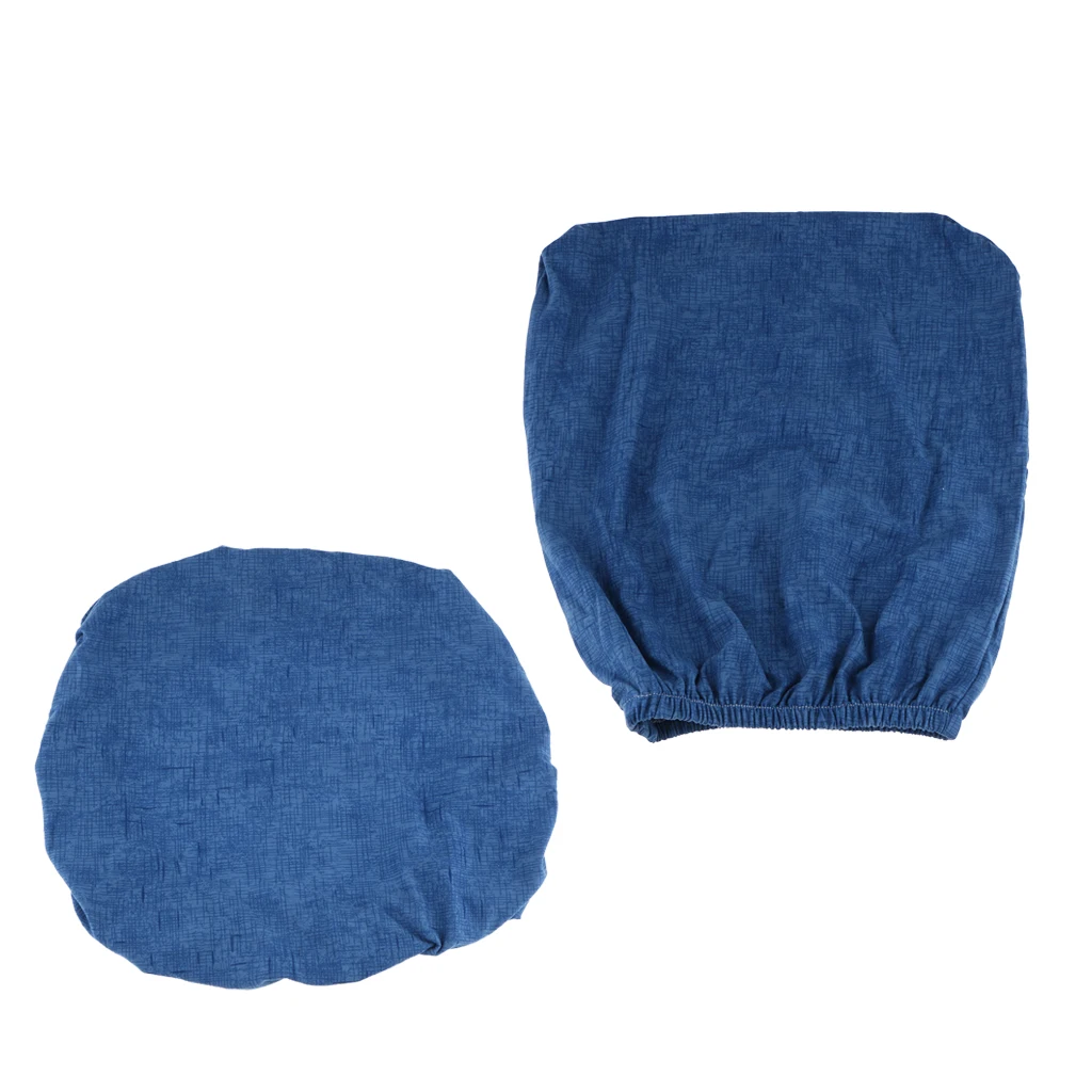 Dark Blue Модный офисный растягивающийся чехол для компьютерного стула Поворотный вращающийся анти-грязное сиденье съемный чехол для мебели-спинка 14-20 дюймов сиденье 15-21 дюймов - Цвет: Dark Blue