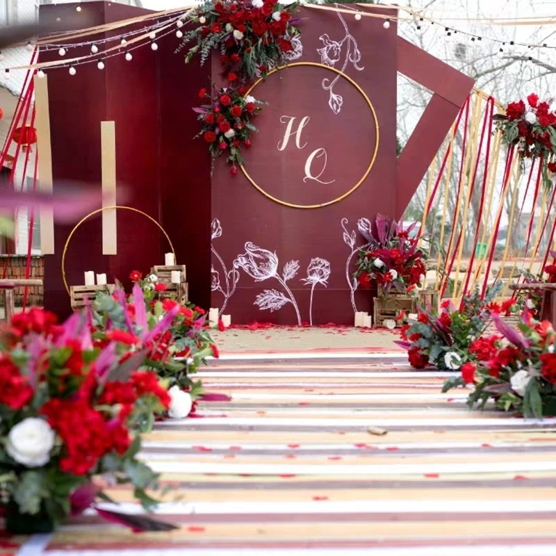 Металлический Свадебный Цветочный обруч портативный обруч искусственный цветок петля свинцовая Корона Рождественская вечеринка украшение домашнего декора
