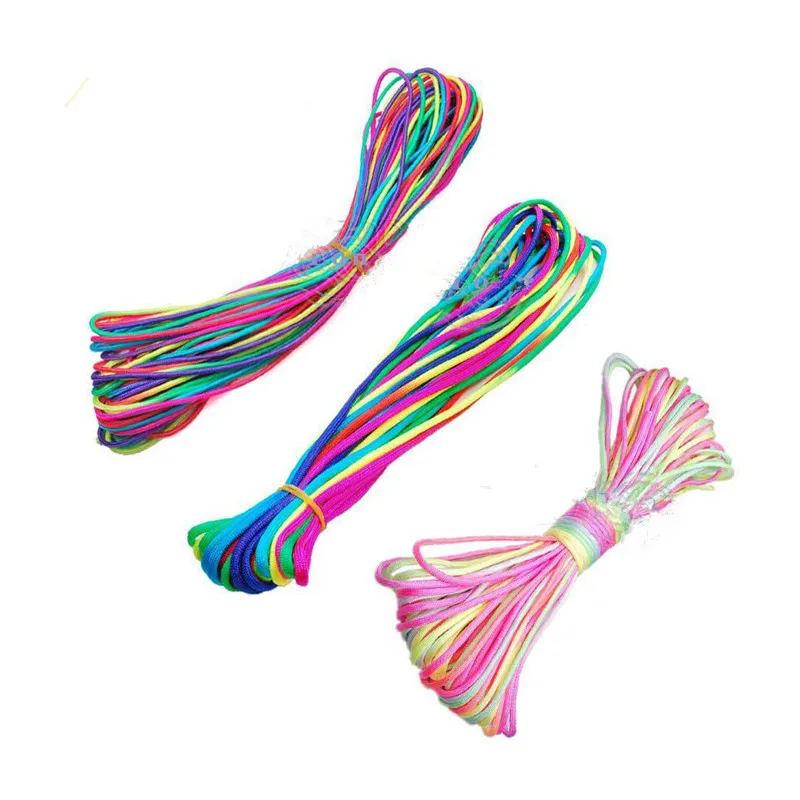 

Colorful Rainbow Cord Parachute Cord Paracord Tie Dye Style Type III 7 Strand 550 Paracord 6M