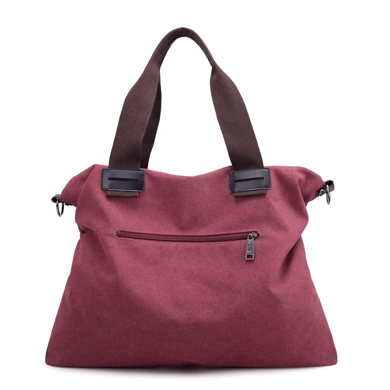 

Light Versitile Fashion Canvas Bag Women's Casual Large-Volume Simple Shoulder Bag Retro Trend Hand Shoulder Bag