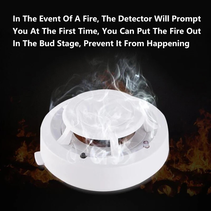 Smoke Detector Fire Alarm For Home Security System Fireman Smokehouse Combination Smoke Detector Alarm Sensor