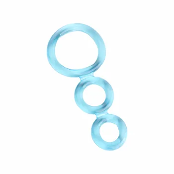 Triple Cockring Penis Ring Delay Ejaculation Male Masturbator Cock Rings Sex Toys for Men Scrotum Stretcher Testicles Ring 5