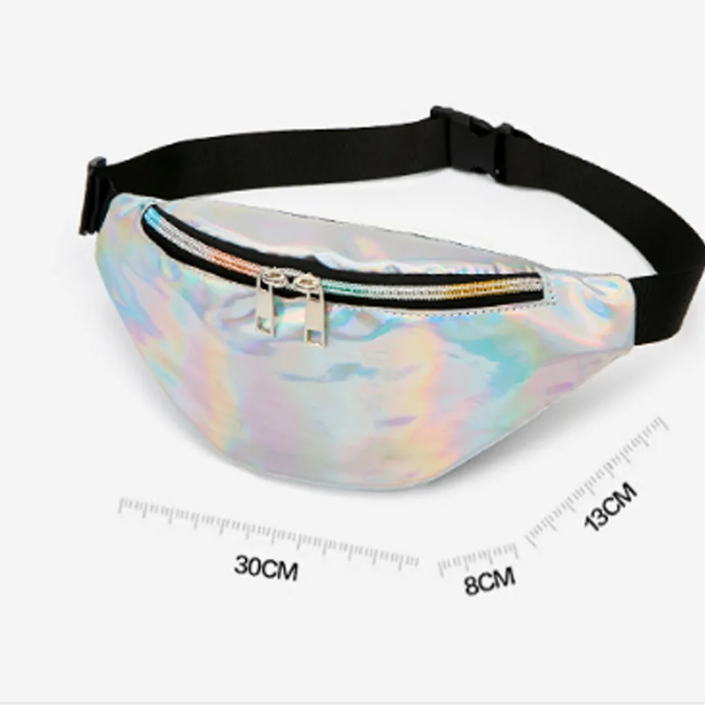 2019 модные лазерные поясные сумки женские лазерные Сумки поясная сумка блестящая кожаная сумка пояс поясная сумка карман для телефона
