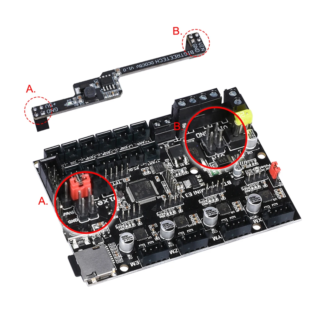 Модуль питания BIGTREETECH DCDC5V V1.0 с поддержкой материнской платы SKR MINi E3 5 в RGB