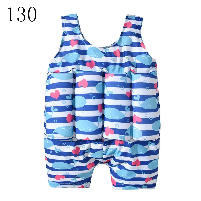 Blue-130cm Детская плавающая пена для плавания, плавающий безопасный купальник, не утопающий костюм для бассейна для мальчиков и девочек - Цвет: Blue-130cm