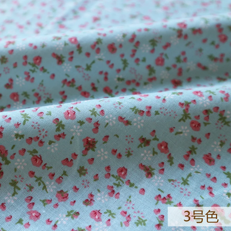 50x145 см печать свежий цветочный саржа хлопковая Лоскутная Ткань DIY шитье детская одежда ткань сделать постельные принадлежности одеяло для ребенка и ребенка - Цвет: 3