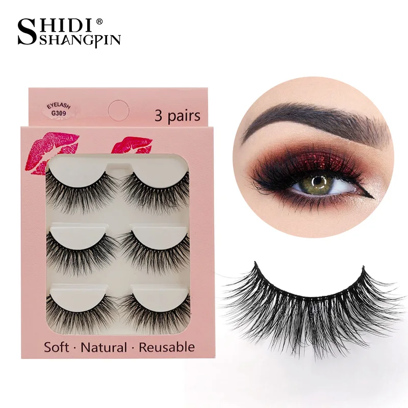 

Mink Eyelashes 6 Pairs Lashes Natural False Eyelashes Wispy 3d Mink Lashes Fluffy Faux Eyelash Extensions Makeup cilios