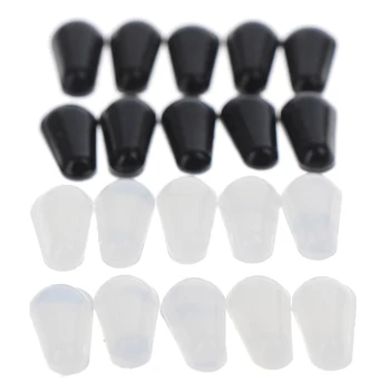 

5 Pair Water Drop Silicone Non-Slip Nose Pads Clear/Black For Glasses -Reading / Myopia / Presbyopia Glass / Plate Anti-Skid Pad