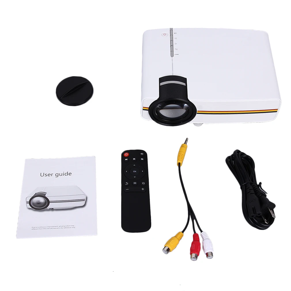 

Professional YG400 1200 LM HD LED Video Projector Home Cinema 3D Effect 1080P-HDMI Multimedia Player Digital Projector