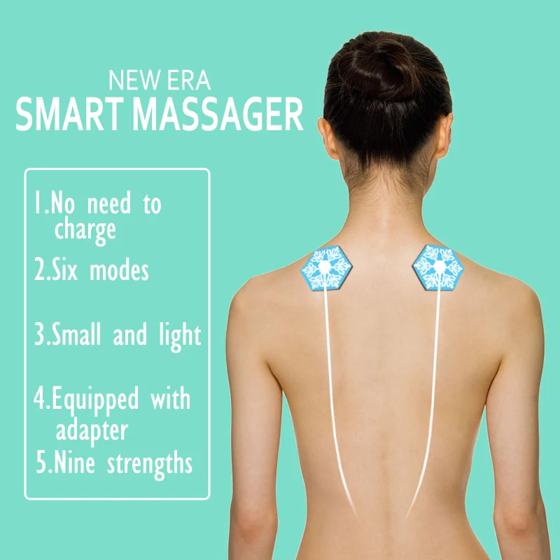 

Mobile Mini Massage Muscle Body Phone Stimulator Mobile Connection Acupuncture Therapy Back Neck Shoulder Electric Massage Pad