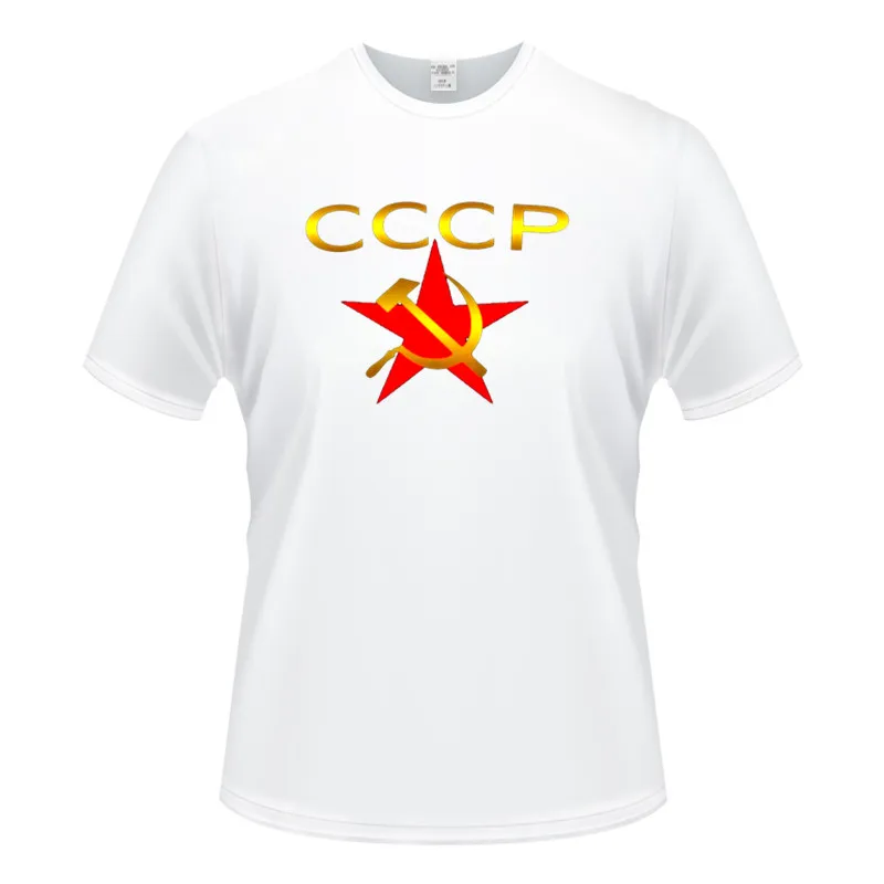 Новые летние модные Советского Союза Россия СССР футболка CCCP Путин Молот серп