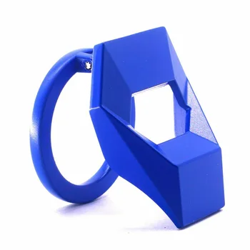 

Car Engine Cover Start Stop Button Protection Blue Aluminum alloy Metal