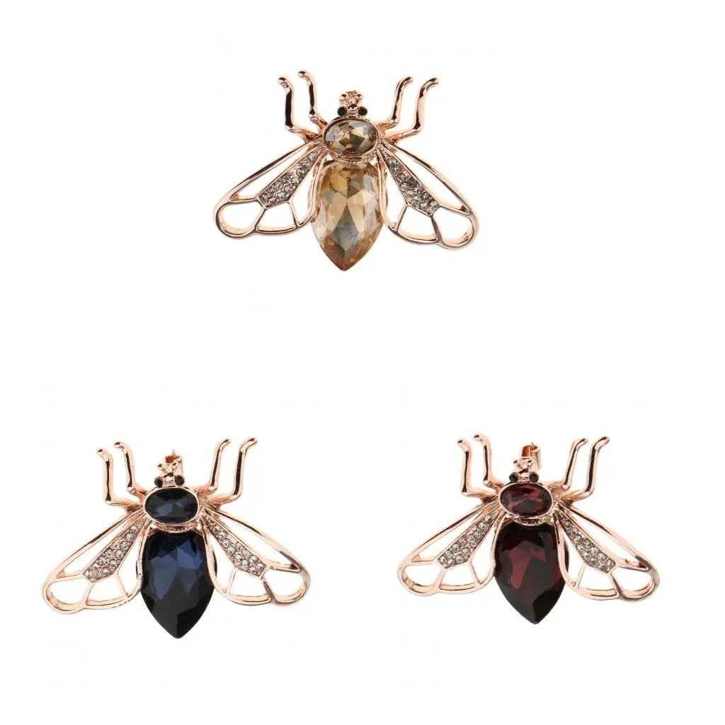 

Women Vintage Bee Insect Bumblebee Crystal Rhinestone Brooch Pin