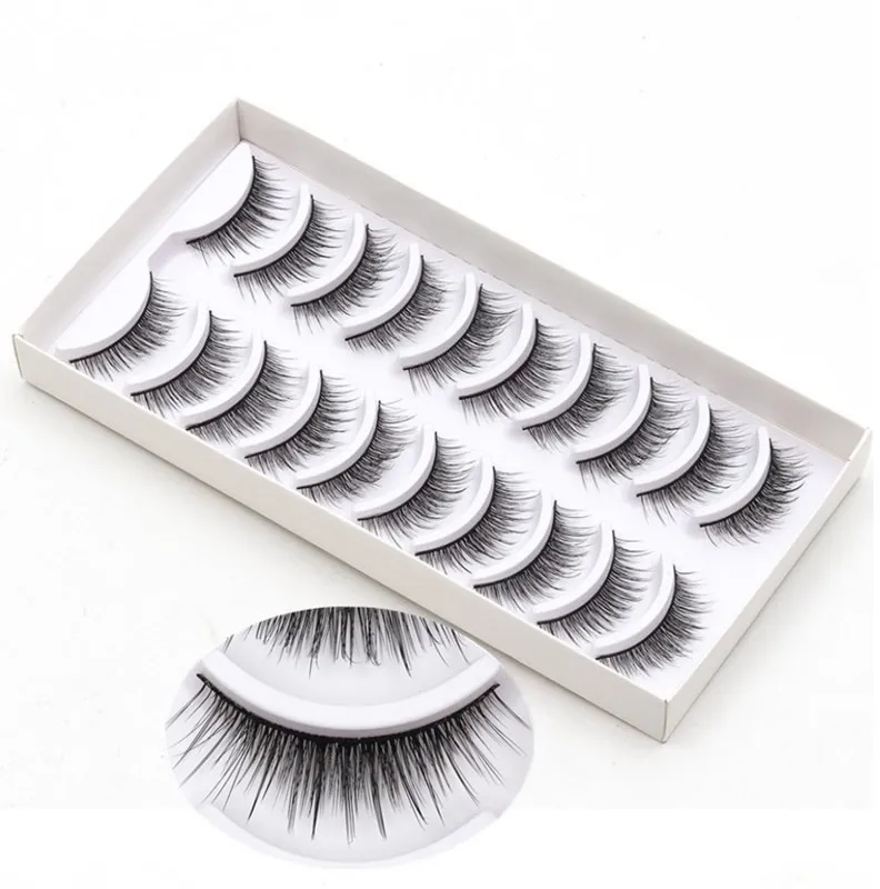 

10 pairs of 3D handmade false eyelashes natural thick daily makeup thick cross eyelashes eyelashes DEEP EYES