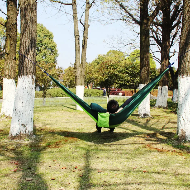 

Double Hammock Outdoor Travel Mountain Climbing Casual Swing Outdoor Ultra-Light Parachute Cloth Hammock