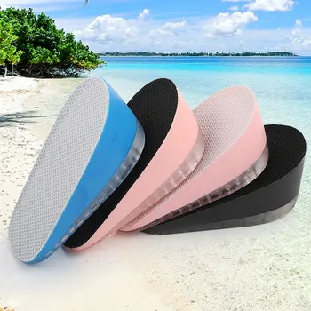 

1Pair Silicone Gel Insoles Heel Cushion Soles Relieve Foot Pain Protector Spur Support Shoe Pad Half Heel Insole Height Increase