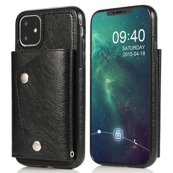 

Double Buckle Leather Case for Apple iPhone 7 8 X XS Plus XR 11 Pro Max SE 2020 Magneti Holder Multiple card slots Wallet Cover