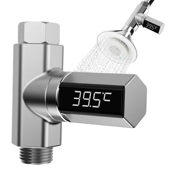 

1pcs LED Display Celsius Water Temperature Meter Monitor Flow Self-Generating Electricity Shower Thermometer Instant Read2. #