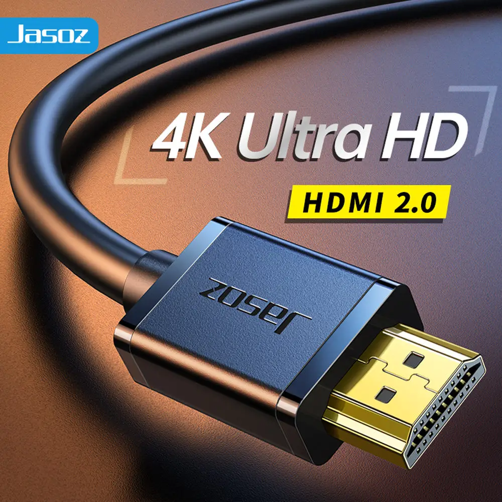 Кабель HDMI Jasoz, 4k 2,0, 1,5 м, 3 м, 5 м, 15 м, поддержка ARC 3D HDR 4K, 60 Гц, Ultra HD, для разветвителя, переключателя, ТВ-приставки, проектора PS4