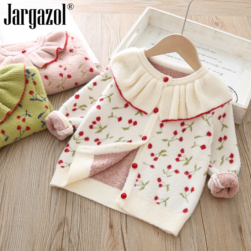 

Girls Clothes Fashion Outerwear Cardigan Knitted Jackets for Toddler Girl Soft Coat Sweet Weaters Jackets for Baby Kids