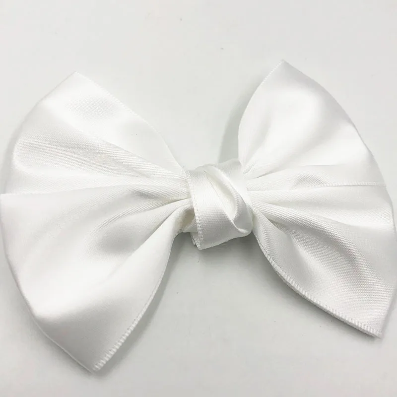 10pcs Big Satin Ribbon Bows Wedding Appliques Sewing Handmade Flowers B156