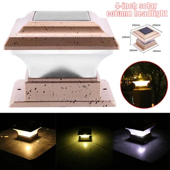 

4 Inches Solar Powered Light Outdoor Garden Deck Patio Fence Pathway Post Light for Posts S7 #5
