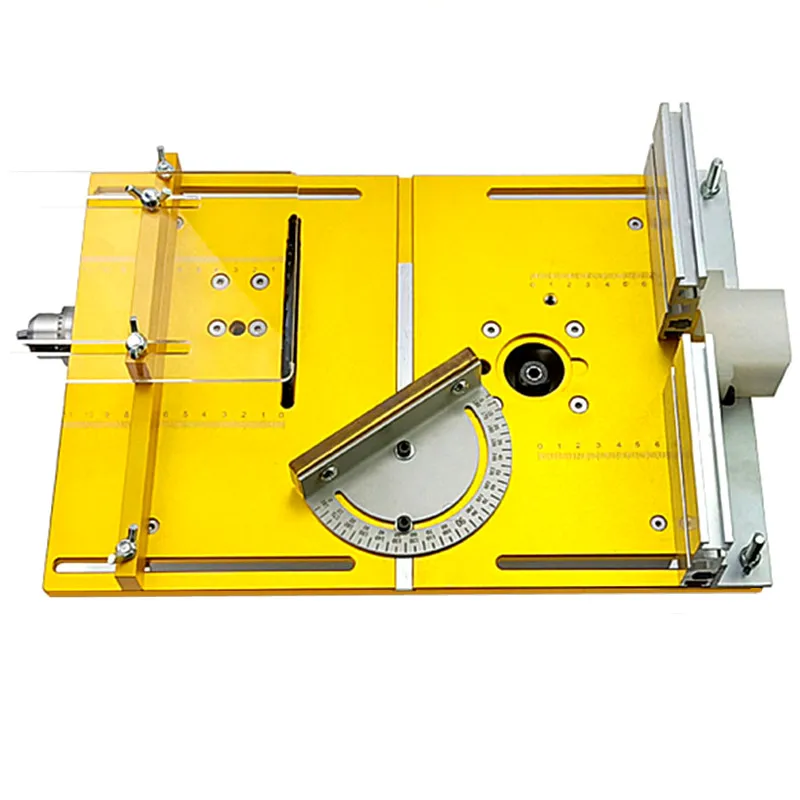Router Table Insert Plate Workbench Circular Saw Flip Cover Plate Miter Gauge Guide Aluminium Profile Fence Sliding Brackets