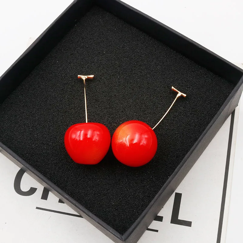 Anime JOJO's wonderful adventure cosplay Kakyoin Noriaki Cherry earrings Stud earring Character clothing accessories