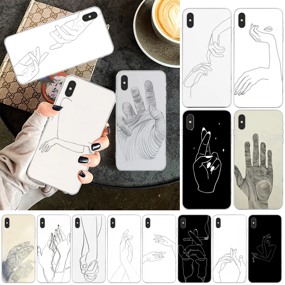 

Viviana Lineart arm pattern DIY Luxury Phone Case for iPhone 11 pro XS MAX 8 7 6 6S Plus X 5 5S SE XR cover