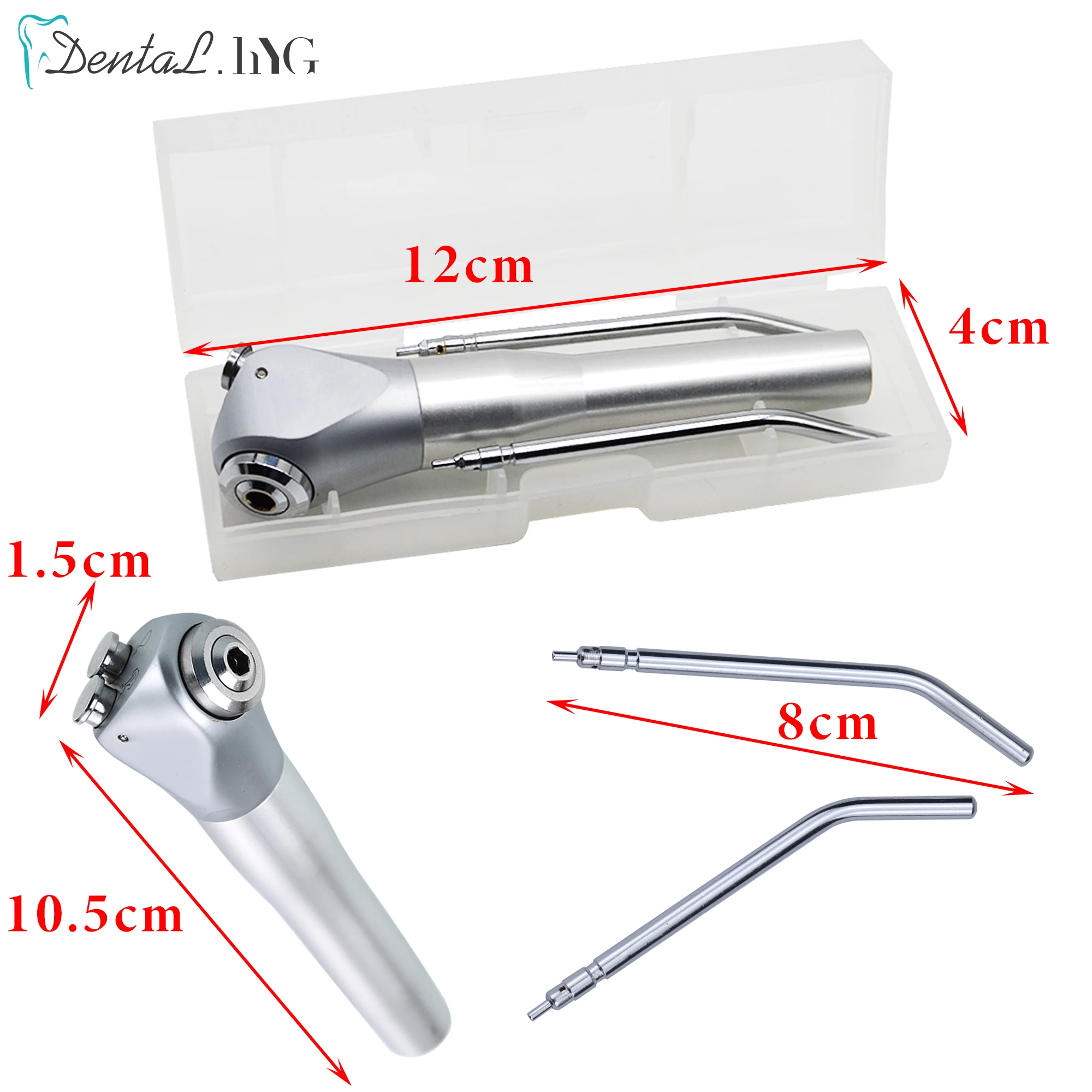 Dental 3-Way Triple Syringe Air Water Spray Handpiece with 2 Autoclavable Nozzle Tips Tube Teeth Whitening Dental Care Equipment