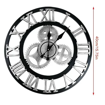 

Large Wall Clock Industrial Style Vintage Clock European Steampunk Gear Wall Home Decoration Modern 3D Wall Clock