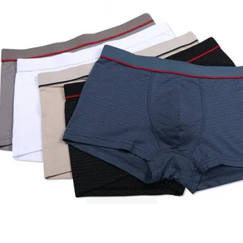 

New Style Antibacterial Within File MEN'S Boxers Sexy Hollow out Breathable Mesh Boxer Knicker Young MEN'S underwear