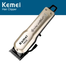 Kemei KM-1032 электрическая Беспроводная Машинка для стрижки волос перезаряжаемая машинка для стрижки волос триммер для бороды бритва станок для резки с 4 направляющими расчески