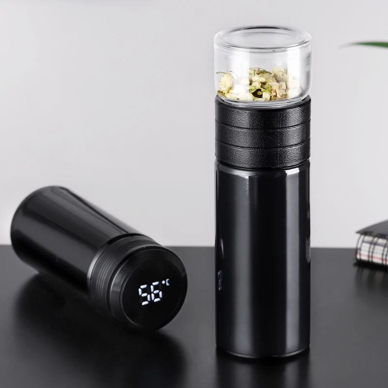 Skup Najnowszy podwójne pokrywki butelka termosowa 304 kubki próżniowe ze stali nierdzewnej + wysoka na herbatę z borokrzemianu na Separator biuro mężczyźni kobiety Drinkware