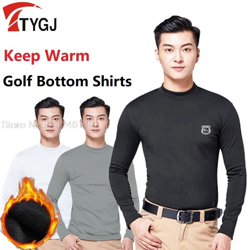 Golf Clothing Men Top Tshirt Long Sleeve Warm Winter Shirts For Male