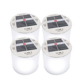 

4Pack Camping Solar Light Foldable Inflatable Tent Light LED Solar Light For Outdoor Hiking Fishing Garden Boating