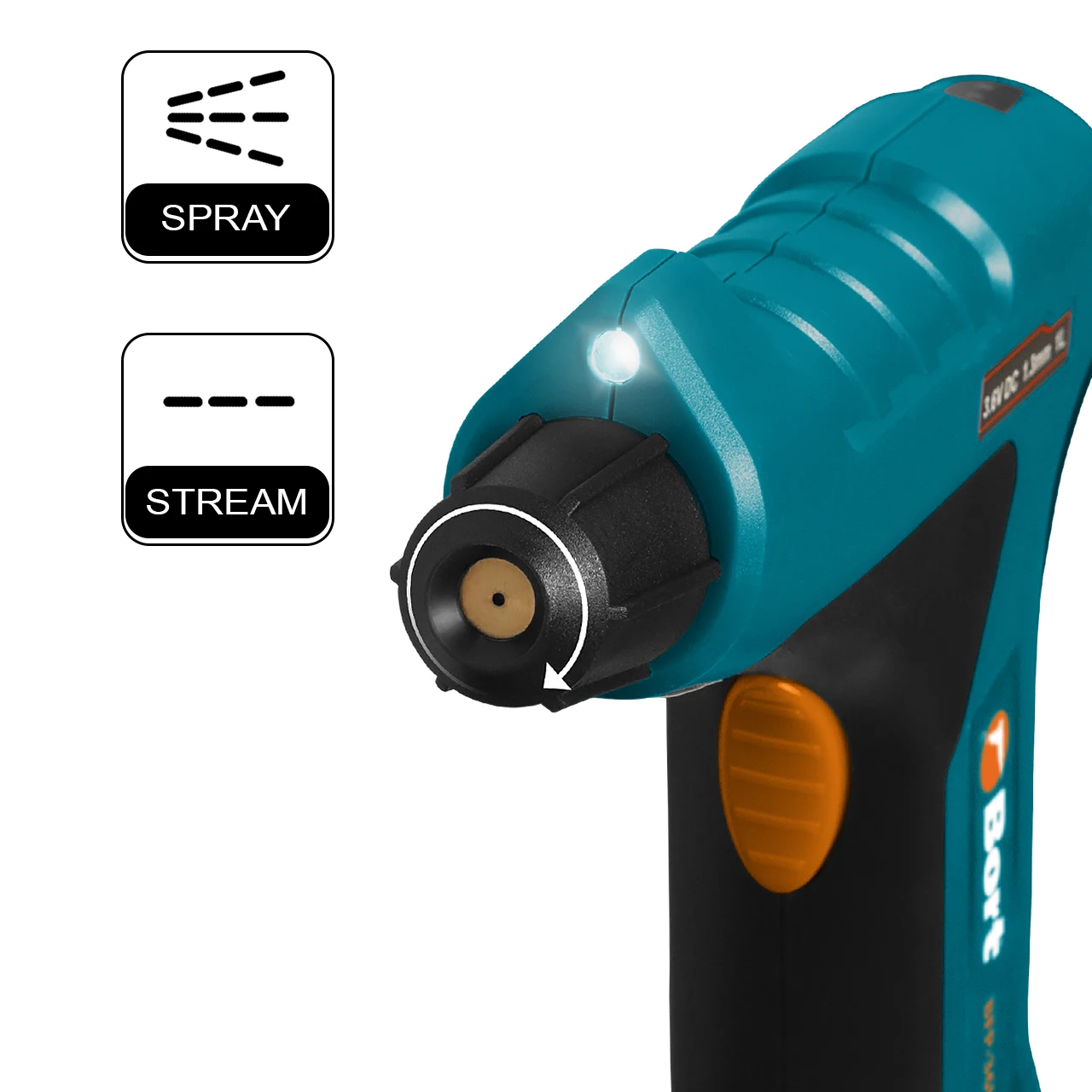 Распылитель электрический BORT BFP-36-Li (Краскопульт) (3,6 В; бак 1000 мл; 120 мин)