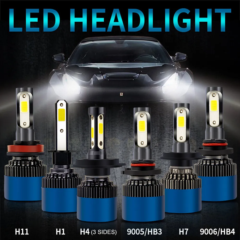 blue BraveWay H4 светодиодный лампы HB4 9006 H4 светодиодный лампы для передних фар для мотоцикла авто светодиодный Автомобильная Противо-Туманная лампа H8 H11 9005 HB3 H7 автомобильных огней - Испускаемый цвет: blue