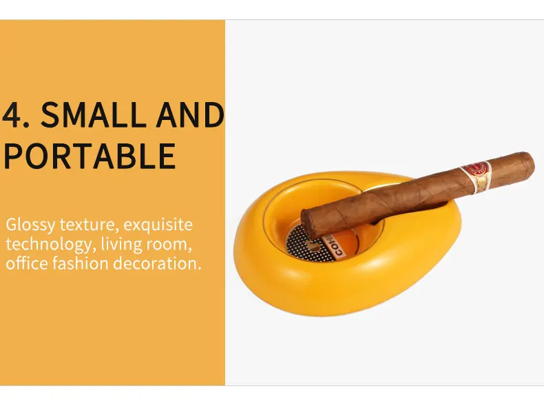 COHIBA керамическая пепельница для улицы пепельница для дома портативные аксессуары для сигар настольная машина для 1 Сигар Пепельница держатель гаджеты
