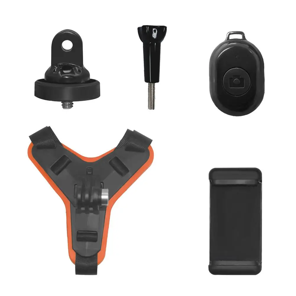 Для GoPro8 мотоциклетный шлем крепежный кронштейн держатель для подбородка Кронштейн Набор - Цвет: Orange