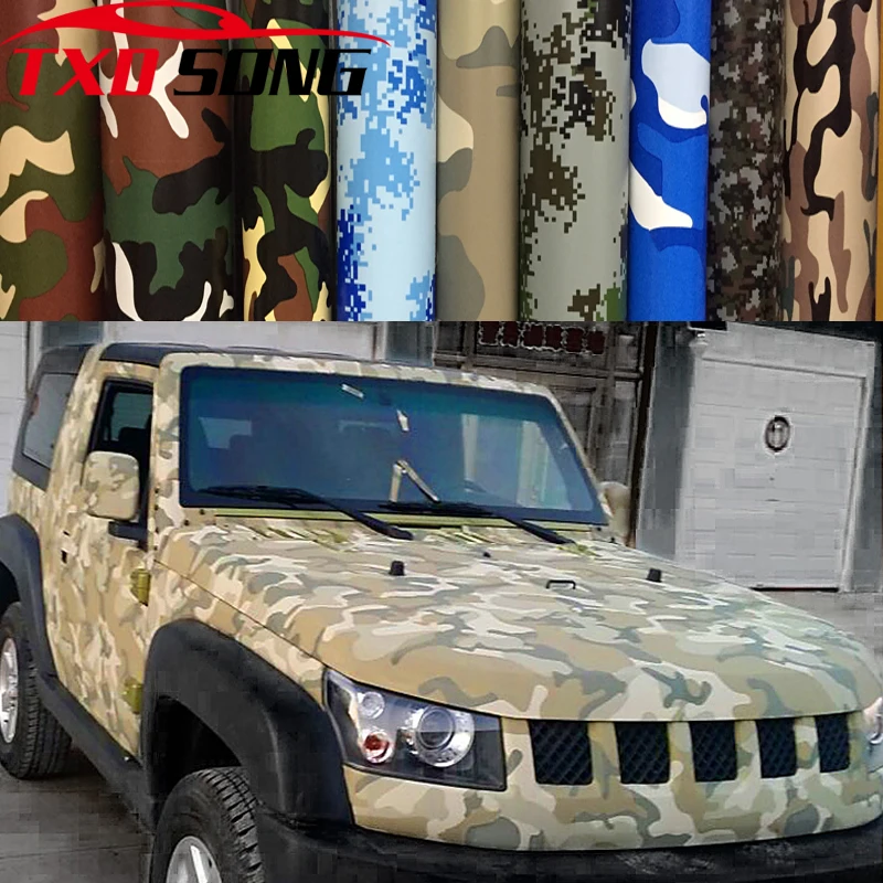 10/20 Вт 30 Вт/40/50/60x152 см Цифровой Лесной камуфляж зеленый пустыни виниловая пленка