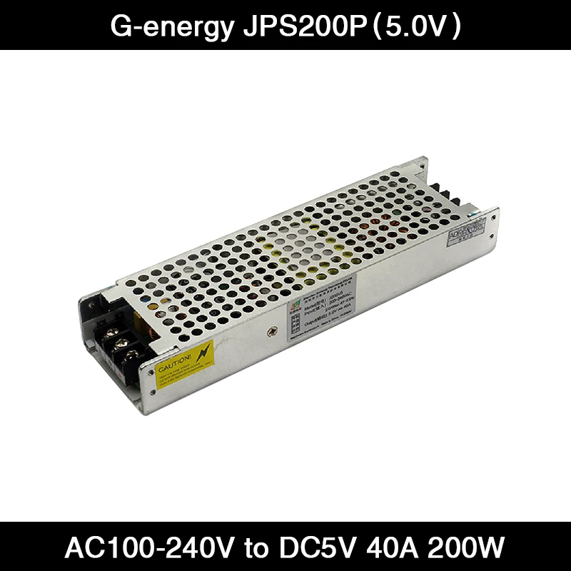 

G-energy AC100-240V to 5V 40A 200W Slim Switching Power Supply for Full Color LED Display