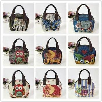 

Canvas Embroidered Shell-shaped Portable Mobile Phone Bag Change Shopping Ethnic Mini Wrist Bags Multifunction Mochila Mujer